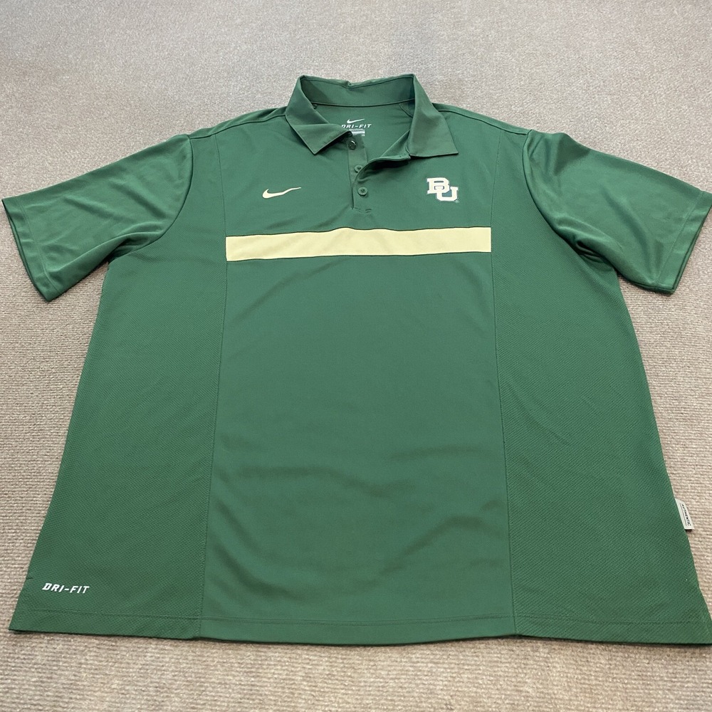 Baylor Bears Shirt Nike‎ Y2K Team Authentic Dri Fit Mens Size XL Green College